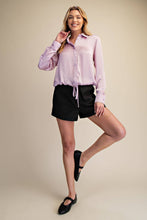 Load image into Gallery viewer, Cheyenne0- Long-Sleeve Collared Shirt with Adjustable Drawstring Hem
