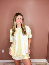 Load image into Gallery viewer, Cameron- Short Sleeve Oversized Stripe T-Shirt
