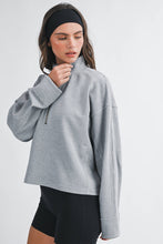 Load image into Gallery viewer, Carson- Ribbed Half Zip Cropped Pullover
