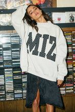 Load image into Gallery viewer, MIZ |  Polka-Dot Applique Mock-Neck Sweatshirt

