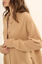 Load image into Gallery viewer, Joni- Solid Crinkle Cotton Collar Neck Romper
