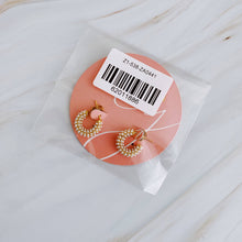 Load image into Gallery viewer, Mini pearls Mini Hoop Earrings
