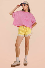 Load image into Gallery viewer, Jules- Mineral Washed Oversized Crop Comfy Knit Top
