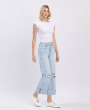 Load image into Gallery viewer, Tyson- Super High Rise Double Cuffed Baggy Wide Leg Jeans
