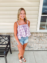 Load image into Gallery viewer, Letti- Ruffle Edge Tie Front Cami Top
