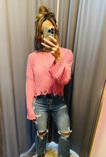 Load image into Gallery viewer, Clara- Loose Rib Knit Exposed Seam Sweater
