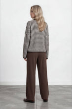 Load image into Gallery viewer, Raven- Stripe Drop Shoulder Knit Cardigan
