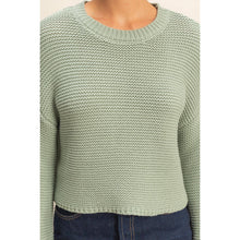 Load image into Gallery viewer, Clara- Textured Knit Crew Neck Drop Shoulder Sweater
