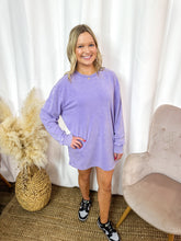 Load image into Gallery viewer, Gabby- Oversized Mini Sweatshirt Dress
