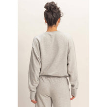 Load image into Gallery viewer, Cari- Raw Edge Detail Burnout Sweatshirt
