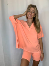 Load image into Gallery viewer, Lucy- Mineral Washed V-Neck Top

