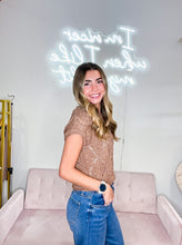 Load image into Gallery viewer, Holly- KNIT SWEATER SHORT SLEEVE TOP
