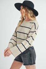 Load image into Gallery viewer, Cami- Cropped Striped Sweater
