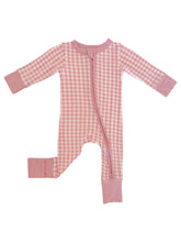 Load image into Gallery viewer, Pink Gingham- 2-Way Convertible Zip Romper
