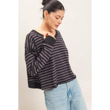 Load image into Gallery viewer, Cheyenne- Striped Long Sleeve Top
