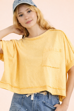 Load image into Gallery viewer, Greta- Mineral Washed Oversized Crop Comfy Knit Top
