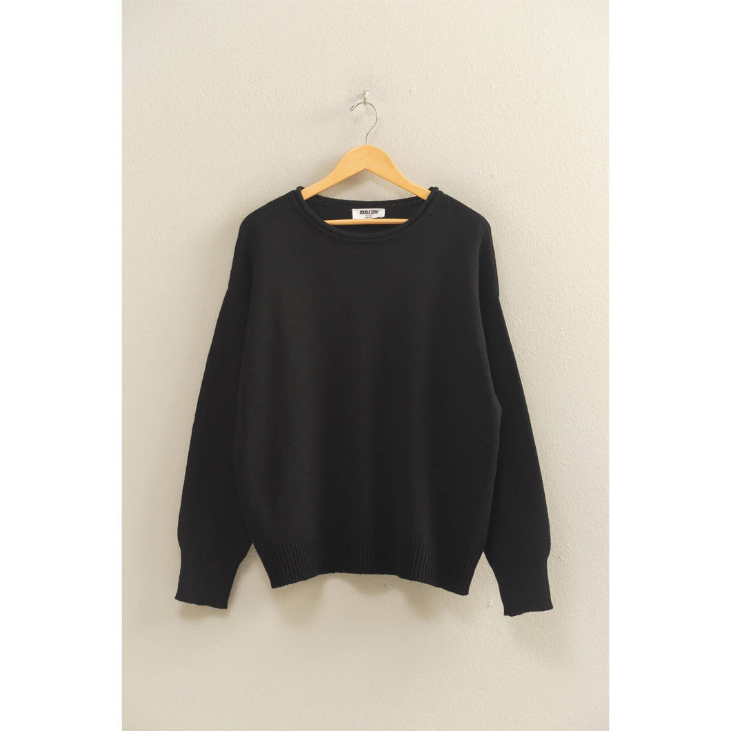 London- Oversized Roll Neck Knit Sweater