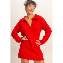Load image into Gallery viewer, Kalee- Polo Long Sleeve Sweater Dress
