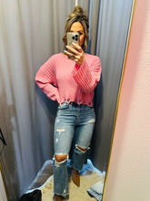 Load image into Gallery viewer, Clara- Loose Rib Knit Exposed Seam Sweater

