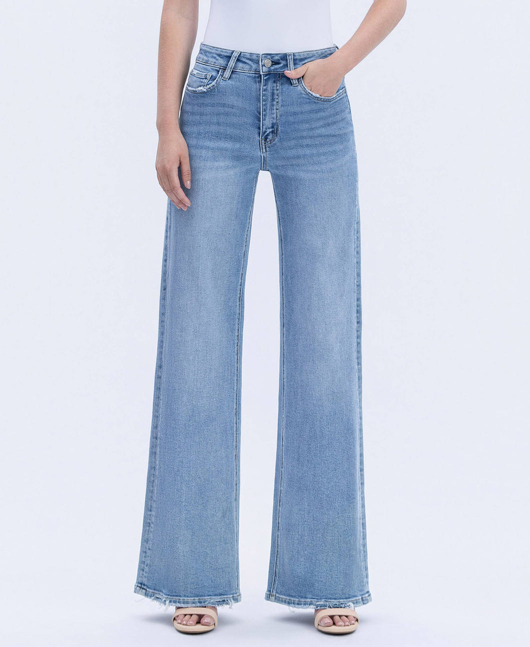Daniel High Rise Full Length Wide Jeans