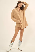 Load image into Gallery viewer, Joni- Solid Crinkle Cotton Collar Neck Romper
