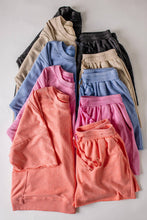 Load image into Gallery viewer, Darcy - Mineral Washed Knit Casual Top &amp; Shorts SET
