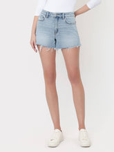 Load image into Gallery viewer, Weston- High Rise Distressed Hem Denim Shorts
