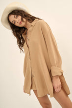 Load image into Gallery viewer, Joni- Solid Crinkle Cotton Collar Neck Romper
