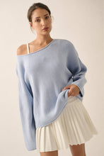 Load image into Gallery viewer, Heidi- Solid Rib-Knit Oversized Boatneck Sweater
