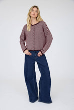 Load image into Gallery viewer, Elle- Stripe Drop Shoulder Knit Cardigan
