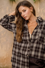 Load image into Gallery viewer, Evelyn- Plaid Button Down Long Sleeve Top
