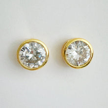 Load image into Gallery viewer, Bold And Brilliant Bezel Stud Earrings
