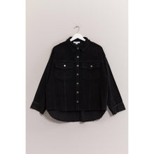 Load image into Gallery viewer, Iris- Washed Corduroy Frayed Shacket
