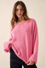Load image into Gallery viewer, Heidi- Solid Rib-Knit Oversized Boatneck Sweater
