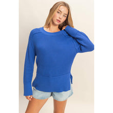 Load image into Gallery viewer, Melissa- Raglan Long Sleeve Side Slit Sweater

