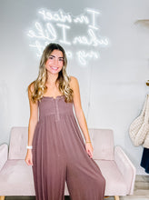 Load image into Gallery viewer, Shirley- GAUZE SMOCKED BUTTON FRONT JUMPSUIT
