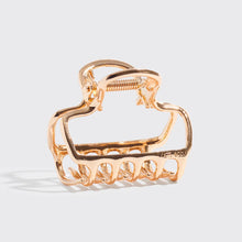 Load image into Gallery viewer, Metal Medium Open Shape Puffy Claw Clip - Gold
