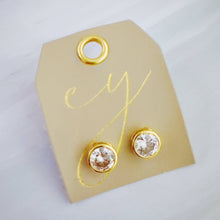 Load image into Gallery viewer, Bold And Brilliant Bezel Stud Earrings
