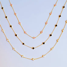 Load image into Gallery viewer, Petite Colored Clover Necklace

