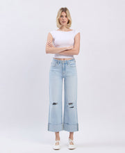 Load image into Gallery viewer, Tyson- Super High Rise Double Cuffed Baggy Wide Leg Jeans
