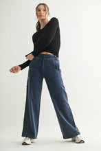 Load image into Gallery viewer, Charlie- Black Long-Sleeved Micro-Ribbed Top
