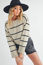 Load image into Gallery viewer, Cami- Cropped Striped Sweater

