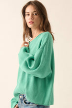 Load image into Gallery viewer, Heidi- Solid Rib-Knit Oversized Boatneck Sweater

