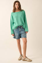 Load image into Gallery viewer, Heidi- Solid Rib-Knit Oversized Boatneck Sweater
