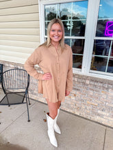 Load image into Gallery viewer, Joni- Solid Crinkle Cotton Collar Neck Romper
