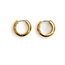 Load image into Gallery viewer, Pops of Sparkle Huggie Hoop
