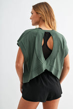 Load image into Gallery viewer, Zoey- Flow Open-Back Pima Cotton Tee
