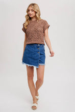 Load image into Gallery viewer, Holly- KNIT SWEATER SHORT SLEEVE TOP
