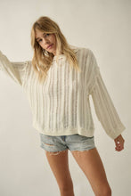 Load image into Gallery viewer, Tegan- Semi-Sheer Ladder-Knit Loose-Fit Sweater
