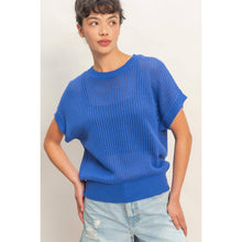 Load image into Gallery viewer, Aspen- Open-Knit Dolman Sleeve Top
